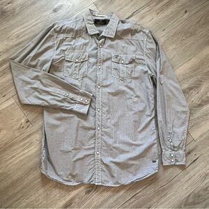 Scotch & Soda Men’s LS Snap Button Up Shirt​